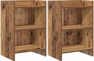 vidaXL Mesas De Noche 2 Uds. Madera Envejecida 40 X 30 X 60 Cm Vidaxl