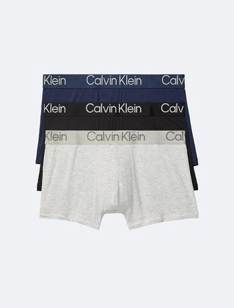 Calvin Klein Mens Ultra-Soft Modern Trunk 3-Pack - Multi - XL