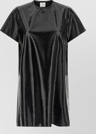 Courr&egrave;ges coated vinyl mini dress
