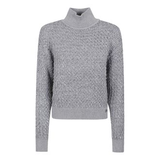 Elisabetta Franchi Dames, Truien, Grijs, Maat: L Acryl