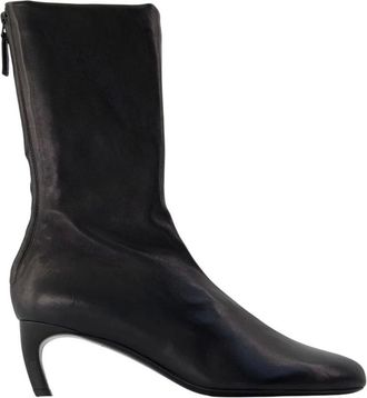 Victoria Beckham Harlow Mid Boot 55 - Dames - Schoenen - Zwart - Maat: 38 EU Leer