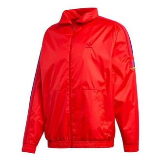 adidas originals 3D Trefoil Track Top 3D Casual Jacket Red GE6248