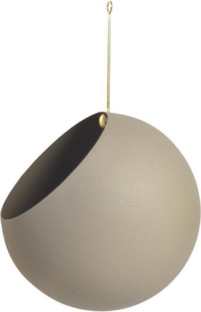 AYTM Hängender In-/Outdoor Design Blumentopf Globe, Taupe/Gold