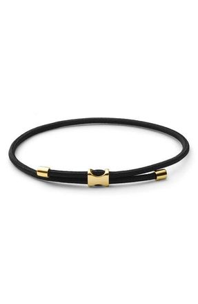 Miansai Mens Orson Pull Bungee Rope Bracelet in Gold Vermeil Black at Nordstrom
