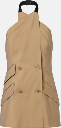 Max Mara Nuraghe halterneck wool and silk vest