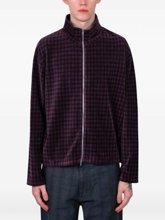 Our Legacy Shrunken zip-up sweater - Red