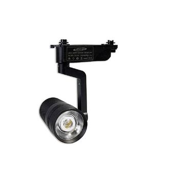 Trade Shop Trade Shop Traesio - Trade Shop - Faretto A Binario Pista 20 Watt Nero Luce Fredda Naturale Calda 2 Poli F-20w8h