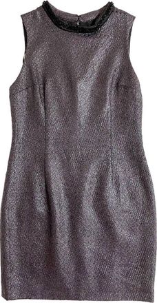 Andrew Marc Womens Sleeveless Fitted Sheath Pencil Coated Knit Dress In Navy Blue