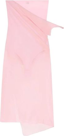 Courrèges Abito drappeggiato - Rosa