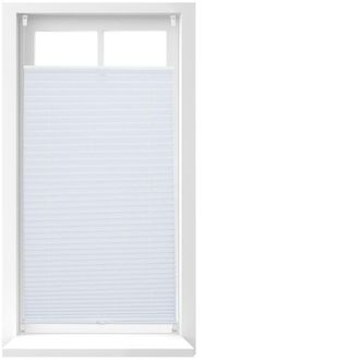 Relaxdays Set da 3 Tende Plissettate a Rullo, in Tessuto e Poliestere, per Interni, Senza Trapano, HxL 60x130 cm, Bianco