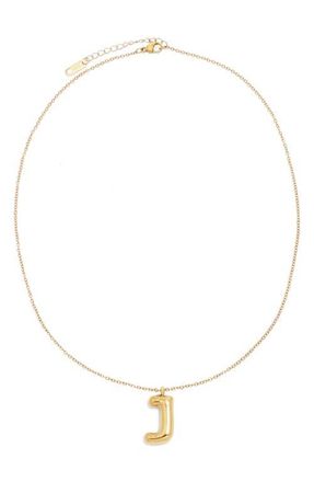 Petit Moments Bubble Initial Necklace in Gold - J at Nordstrom