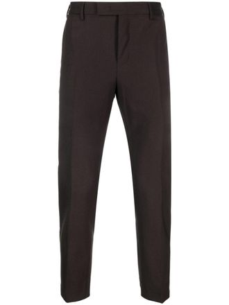 Pantaloni Torino mid-rise wool tailored trousers - Brown