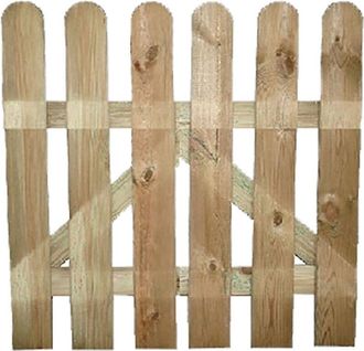 OEM Cancello De Madera 100x80 Con Lamelles