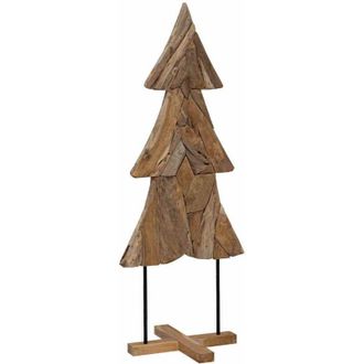 vidaXL &Aacute;rbol De Navidad Marr&oacute;n 151 Cm Madera De Teca Maciza Vidaxl