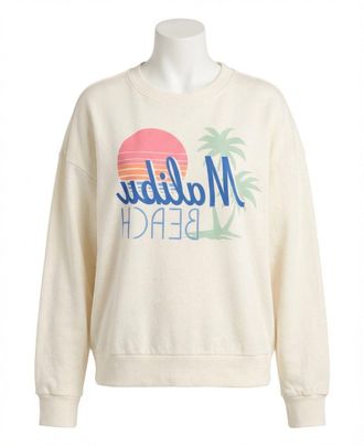Z Supply Malibu Beach Sunday Sweatshirt In Sea Salt