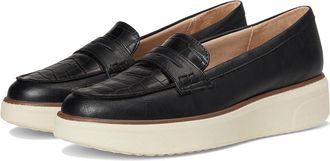 Life Stride Chelsea Loafer/Moc Shoes Womens Flat Shoes Black Croco : 6.5 W (C), Leather