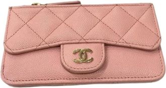Chanel Pre-owned Wallets, female, Pink, Size: ONE SIZE Pre-owned Vintage Leather Wallet