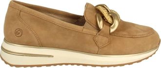 Remonte Beige Instapper met Gouden Accenten - Dames - Loafers - Bruin - 37 EU - Schoenen