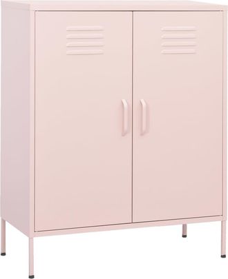 vidaXL Armario De Almacenamiento Acero Rosa 80x35x101,5 Cm Vidaxl
