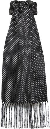Tootal Black and White Polka Dot Silk Scarf