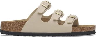 Birkenstock Florida Birko-Flor Sandalen Smalle Pasvorm - Dames - Sandalen - Beige - 39 EU - Su&egrave;de - Schoenen