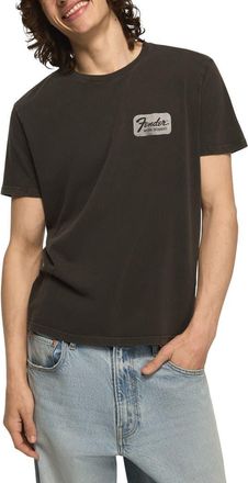 Lucky Brand Fender Cotton Graphic T-Shirt in Raven at Nordstrom, Size Xx-Large