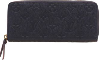 Louis Vuitton Empreinte Navy Red Color Leather Long Wallet (Bi-Fold) (Pre-Owned)