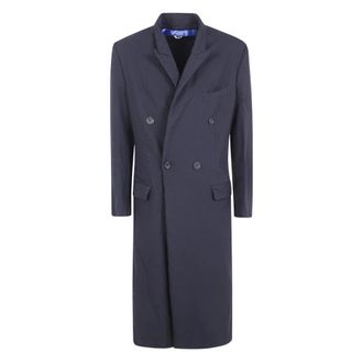 Junya Watanabe Polyester Lange Jas - Heren - Mantel - Zwart - L - Polyester - Jassen