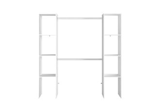 Concept Usine Vestidor blanco 6 estantes + 2 armarios funcionales