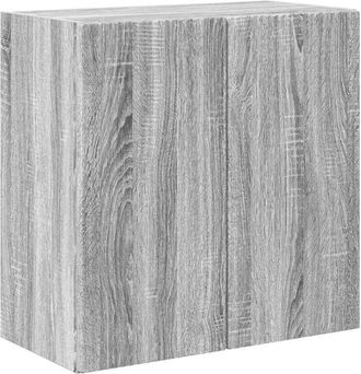 vidaXL TV Wall Cabinet Grey Sonoma 59.5 x 31 x 60 cm Engineered Wood vidaXL