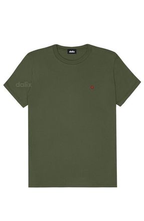 Dalix Womens Lil Strawberry Jersey Tee in Military Green at Nordstrom, Size Xx-Large