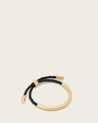 AllSaints Cow Leather Esta Tube Leather Bracelet, Size: One Size