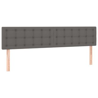 vidaXL Vidaxl Testiera 2 Pz Grigio 80x5x78/88 Cm In Similpelle