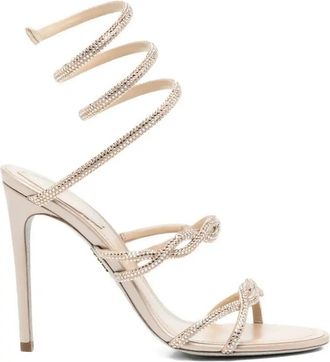 Rene Caovilla 120mm Cleo Sandals - Womens - Leather/Silk