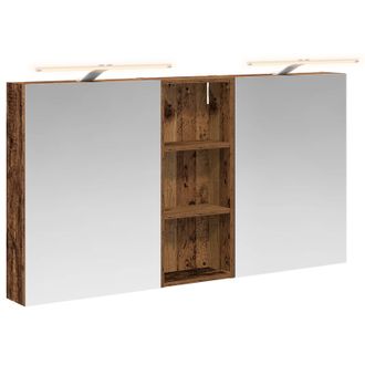 vidaXL Juego De Muebles De Ba&ntilde;o Con Estante 3 Pcs 130 X 14,5 X 70 Cm Vidaxl