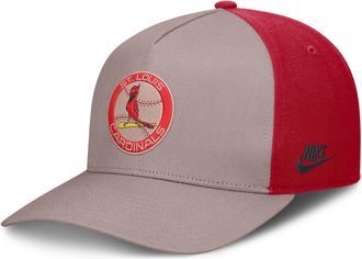 Nike St. Louis Cardinals Cooperstown Rise Nike Mens MLB A-Frame Adjustable Hat in Brown | NB1A0KJ8S67-LCD