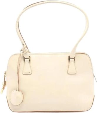 Ferragamo Pre-owned Handbag - Dames - Vintage Handtas - Beige - ONE Size - Leer - Vintage
