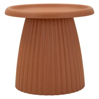 Dmora Mesa De Centro Kampot, Apta Para Interior/exterior, Forma Redonda, Color Rojo, 52x45x52h Cm Rojo