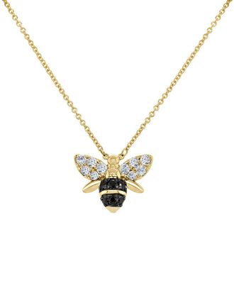 Sabrina Designs 14K 0.56 Ct. Tw. Diamond Bumble Bee Pendant Necklace