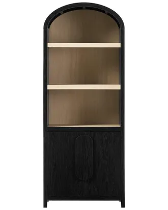 Walker Edison Modern 3-Shelf Open Arched Bookcase Cabinet