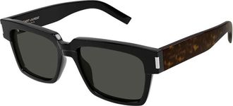 Saint Laurent Mens Black Rectangular Sunglasses SL732VADIM 002