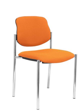 Piqueras y Crespo Silla Fija Styl Bali Naranja Chasis Cromo