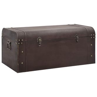 vidaXL Cofre Con Pestillos Contrachapada Marr&oacute;n 90x50x39,5 Cm Vidaxl