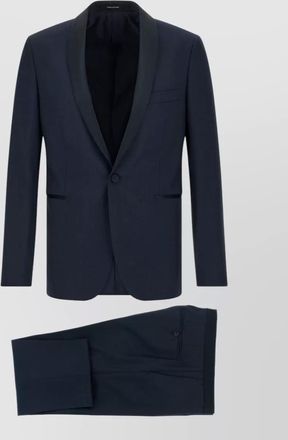 Tagliatore tuxedo style dress satin lapel waistband