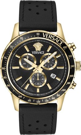Versace Sport Chrono Leather Watch