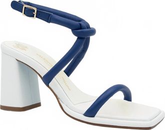 Valentina Rangoni Womens Lino Strap Sandals In Royal Blue & White