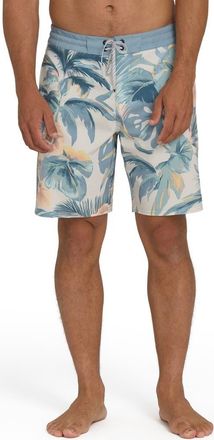 Billabong Sundays Print Swim Shorts in Blue Horizon at Nordstrom, Size 32