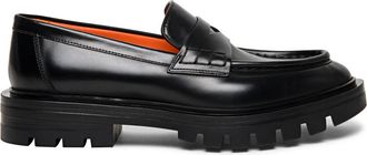 Santoni Loafers - Dames - Loafers - Zwart - 39 EU - Leer - Schoenen