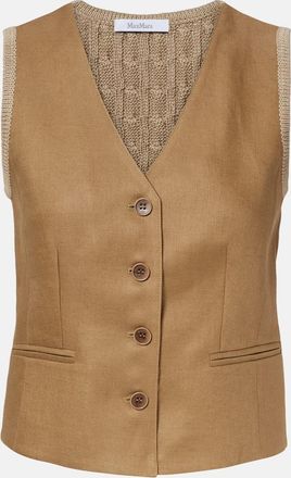 Max Mara Chaleco trenzado Calibri de lino