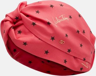 Valentino Printed silk twill headband